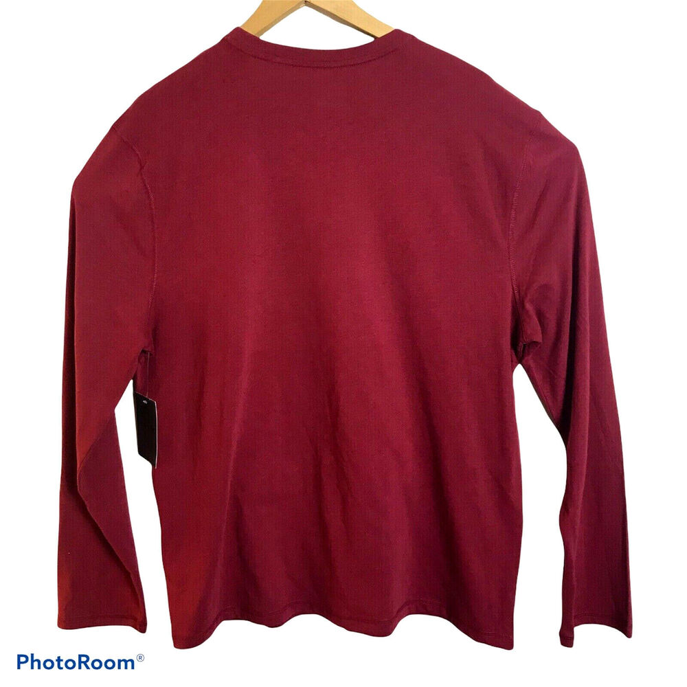 Hurley Mens Medium Long Sleeve Rise & Jam Jersey Red Burgundy T-Shirt Tee $32 - Picture 5 of 5